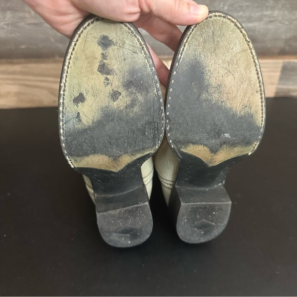 Bronco Youth Beige & Brown Western Boots 6D Festival Cowboy Rodeo Country Music - Picture 8 of 9